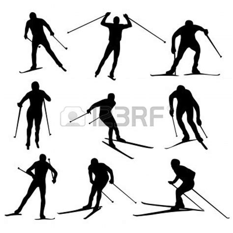 Nordic Skier Silhouette at GetDrawings.com | Free for personal use ...