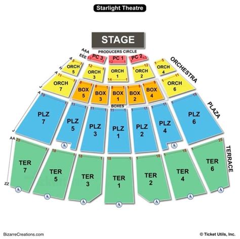 starlight seating chart | Seating charts, Chart, Starlight