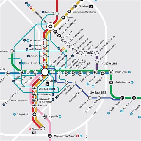 Atlanta Map With Marta Stations