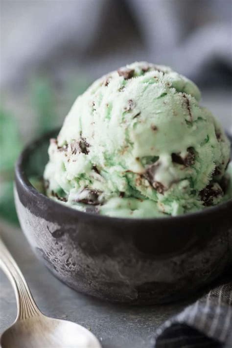 Mint Chocolate Chip Ice Cream: easy, no-churn recipe -Baking a Moment