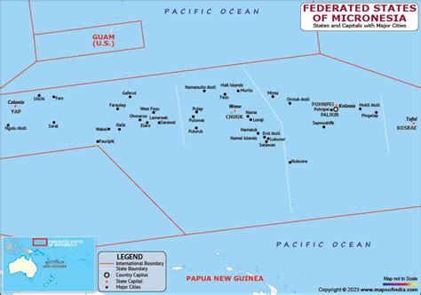 Micronesia Map | HD Political Map of Micronesia