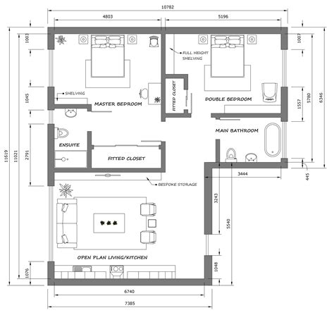 Floor Plan With Dimension - Image to u