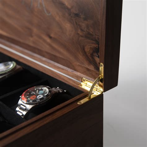 Watch Box With Drawer Solid Black Walnut 12 to 16 Watch - Etsy