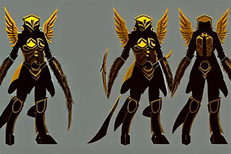 character concept art of golden holy robed helldiver | Stable Diffusion