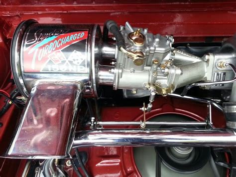 Corvair turbo engine with 40mm DCOE weber carburetor and crown adaptor.