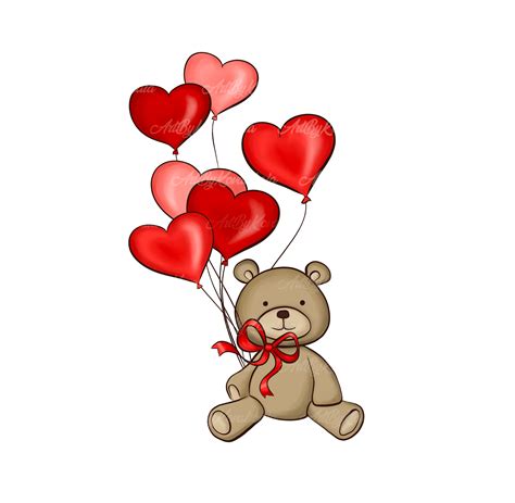 Teddy Bear PNG Valentines Day Clipart Teddy Bear Clipart | Etsy