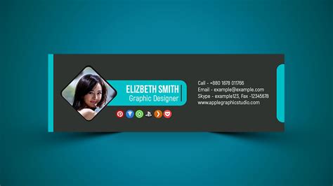 Professional Email Signature Design PSD - Photoshop Tutorial