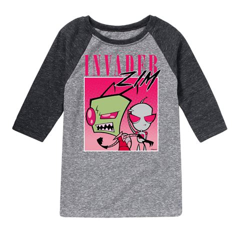 Invader ZIM - GIR I Love You Piggy - Toddler And Youth Raglan Graphic T-Shirt - Walmart.com