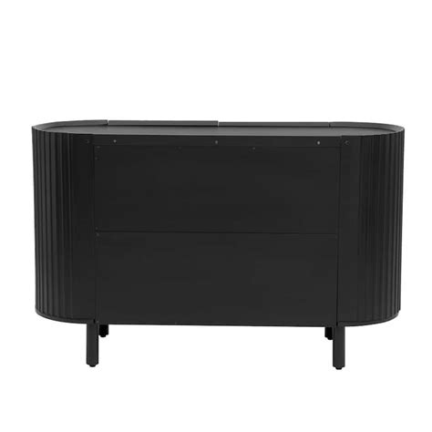 47.8" Curved Entryway Table Storage Cabinet w/Adjustable Shelves - Bed ...