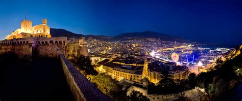 Twilight and night views of the Principality of Monaco - Monaco Nature ...