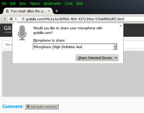 How to allow microphone access in browser?