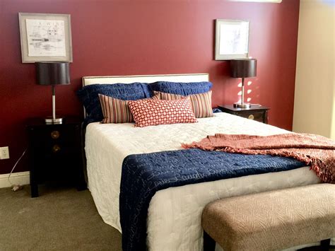 Bedroom with red wall | Red walls, Home decor, Decor