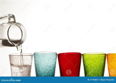 Water and colored glasses stock image. Image of glasses - 17793827