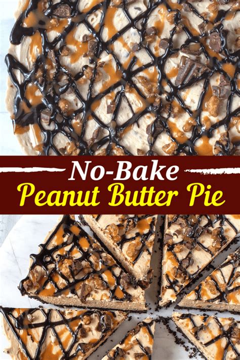 No-Bake Peanut Butter Pie - Insanely Good