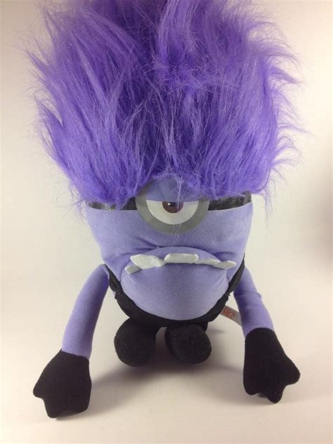 Despicable Me 2 Purple Evil Minion Plush Toy 16" EUC Movie PURPLE One ...