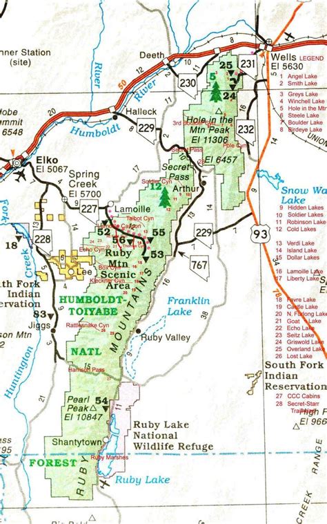 HIKING THE RUBY MOUNTAINS | Mountain trails, Area map, Nevada