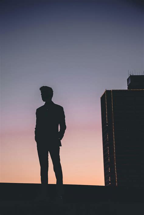 Silhouette D'homme Debout · Photo gratuite