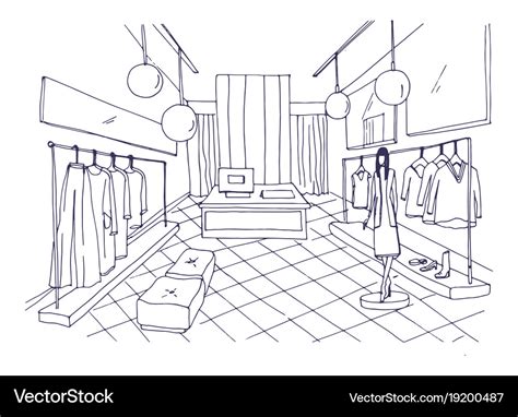 Shop Interior Drawing