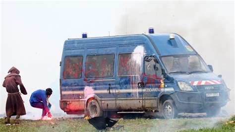 France protests: Demonstrator in critical condition and 16 officers ...