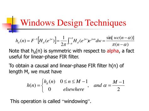 PPT - Chapter 8. FIR Filter Design PowerPoint Presentation, free download - ID:318437