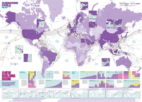 Submarine Cable map - Vivid Maps