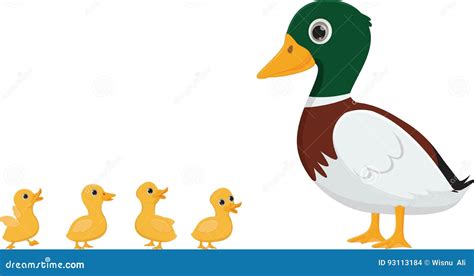 Duck family cartoon stock vector. Illustration of cute - 93113184