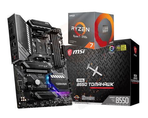 AMD RYZEN 7 3700X 8-Core 3.6 GHz (4.4 GHz Max Boost) + MSI MAG B550 ...