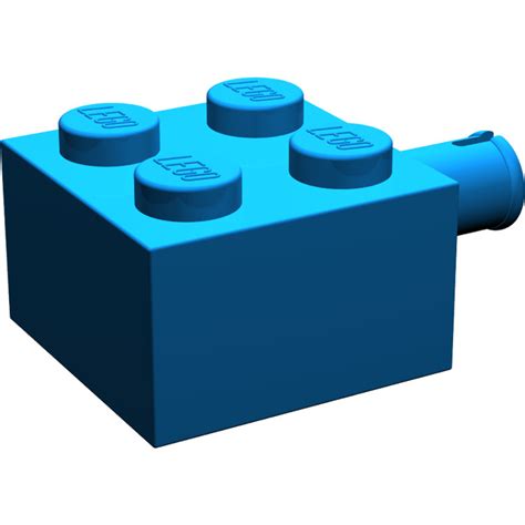 LEGO Blue Brick 2 x 2 with Pin and No Axle Hole (4730) | Brick Owl - LEGO Marketplace