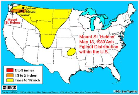 Mount Saint Helens Eruption Map