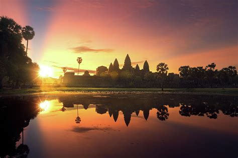 sunrise of Angkor wat temple Photograph by Anek Suwannaphoom - Fine Art ...