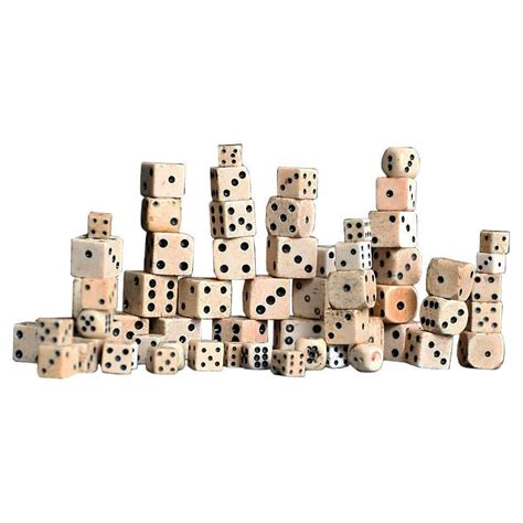 Collection of 19th Century Bone Dice For Sale at 1stDibs