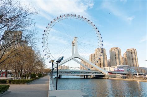 Premium Photo | Tianjin eye in tianjin, china