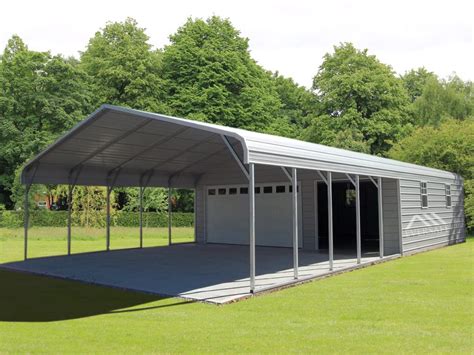 Metal Garage Carport combo, one, two or three car steel garage