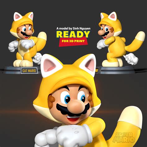 3D file Cat Mario・3D print design to download・Cults