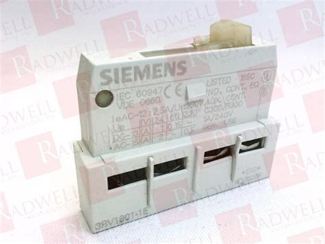 3RV1901-1E by SIEMENS - Buy or Repair at Radwell - Radwell.co.uk