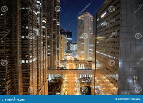 Shinjuku at night. stock photo. Image of city, high, tokyo - 23318558