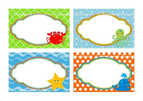 Printable Summer Name Tags For Cubbies