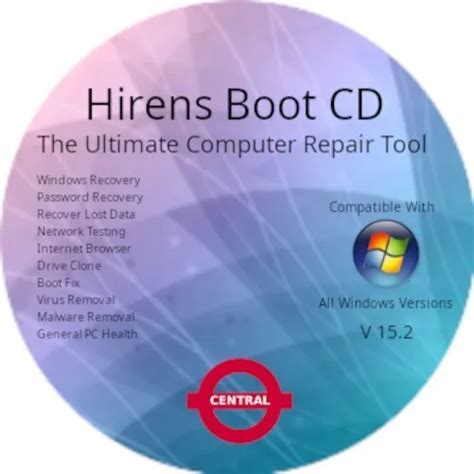 HIREN'S BOOT DISC on CD Windows Password Reset Recover Repair Windows 7 ...