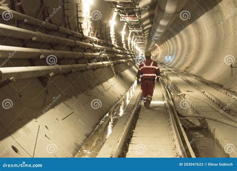 A Railway Tunnel Construction Site Editorial Photography - Image of ...