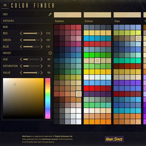 Color Finder for Warframe Palettes