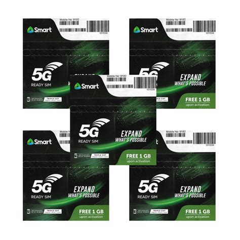 Prepaid SMART SIM Card 5G Ready Triple-cut SIM (5pcs) • OfficeMoTo ...