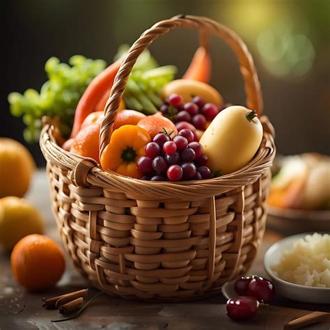 Premium AI Image | Healthy food basket