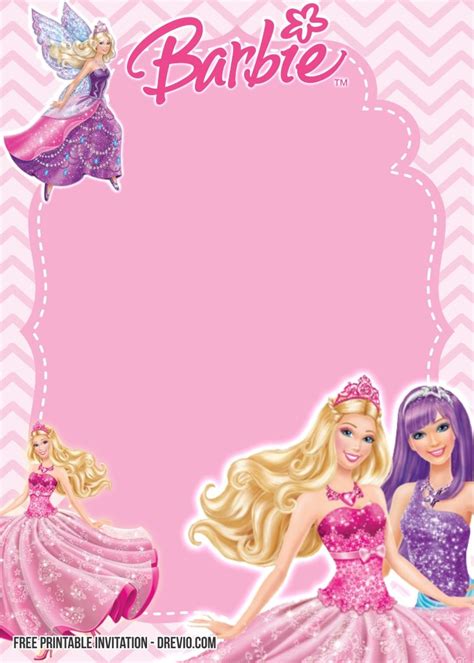 FREE Printable Barbie Birthday Invitation Templates | Download Hundreds ...