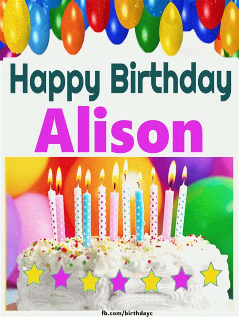 Happy Birthday ALISON image gif