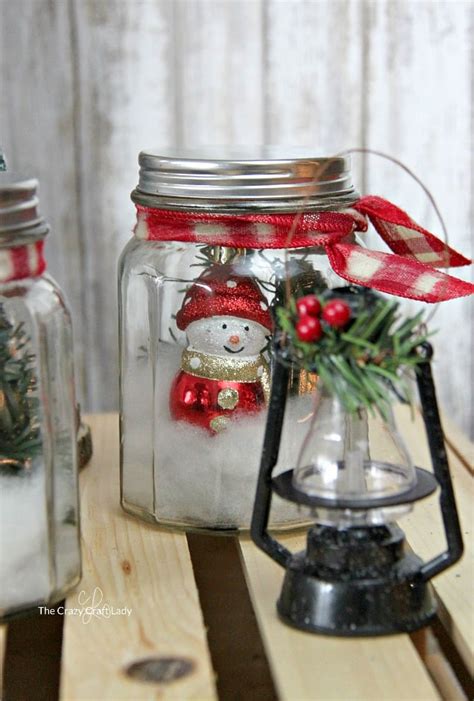 Dollar Store Craft: DIY Mason Jar Snow Globes - The Crazy Craft Lady