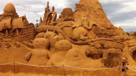 Sandcastle Sculpture Exhibition Frankston Beach - YouTube