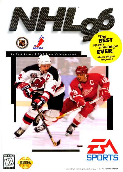 NHL 96 (1995) Genesis box cover art - MobyGames