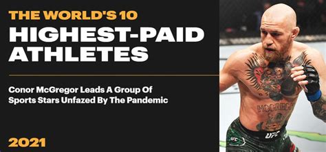 Conor McGregor Tops Forbes’ Top 10 List Of The World’s Highest-Paid Athletes For The First-Time Ever