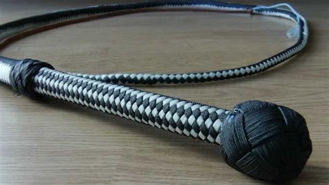 Nylon paracord whips - YouTube