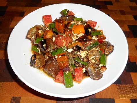 Low Carb Warm Eggplant Feta Salad - Diabetic Chef's Recipes